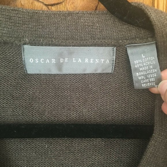 VTG Oscar de la Renta Unisex cardigan sweater - Picture 2 of 8